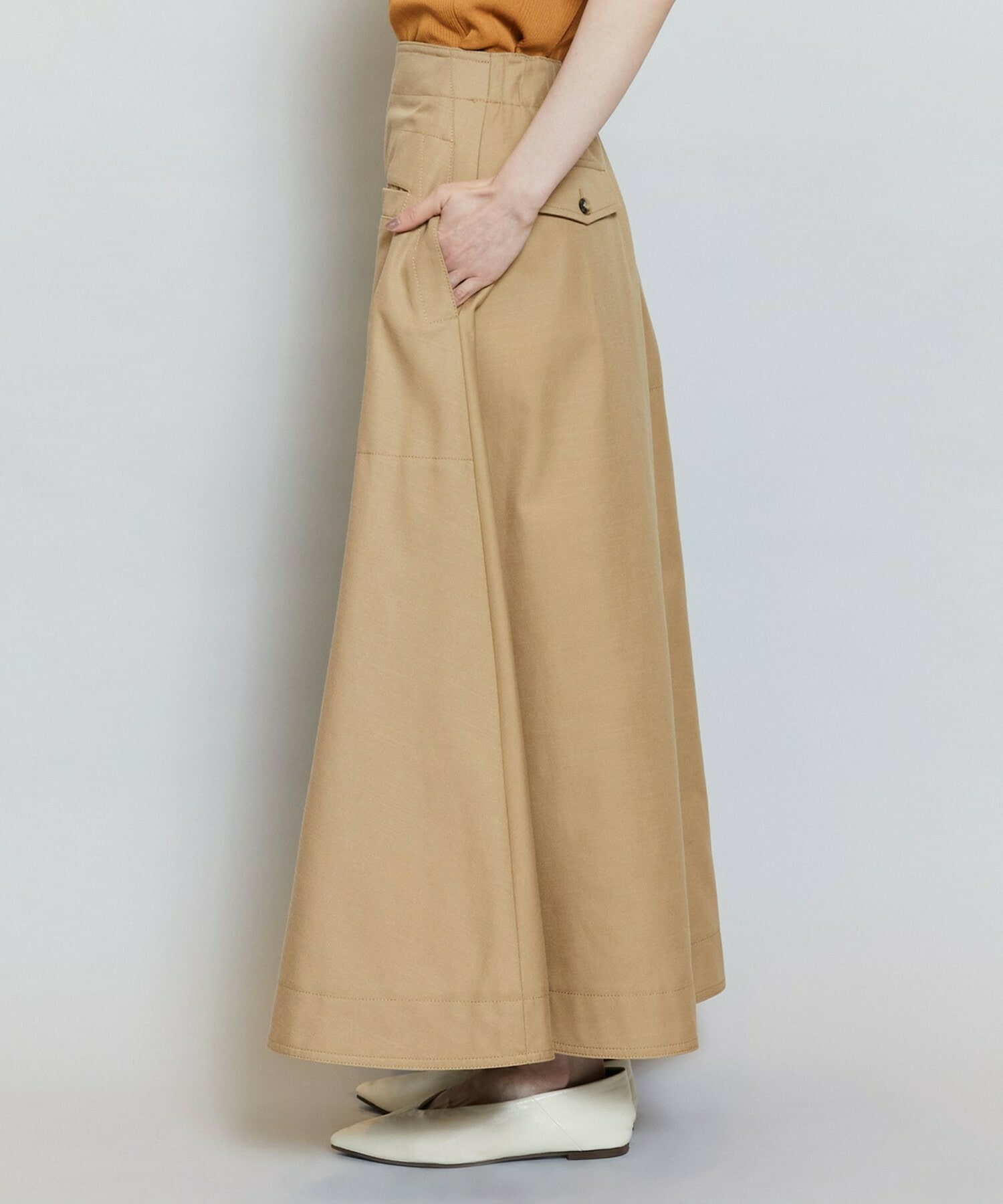 【MOGA】【Lサイズ】テンセルコットンツイルスカート 詳細画像 ベージュ 22