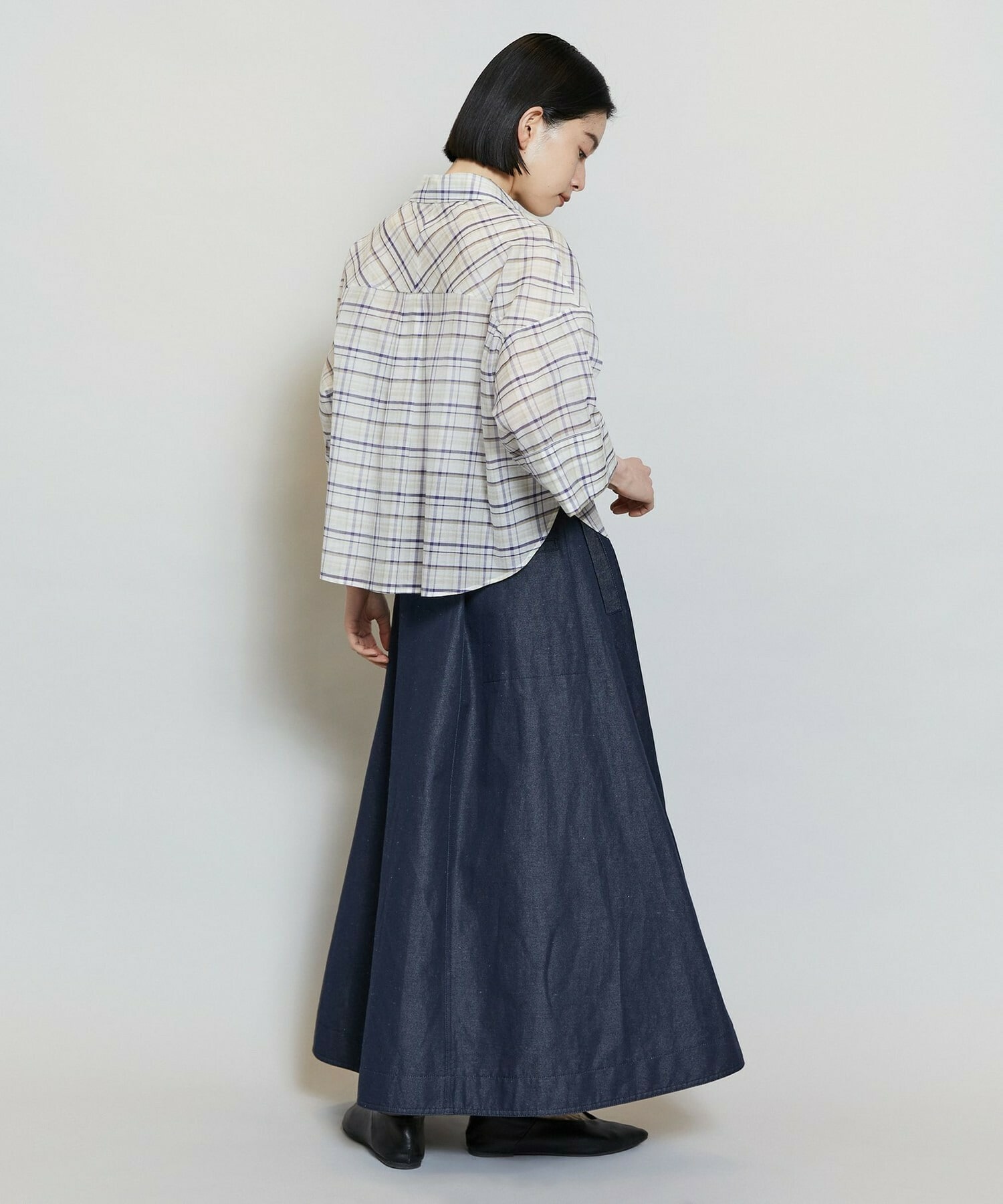 【MOGA】【Lサイズ】C/Liデニムスカート 詳細画像 ネイビー 9