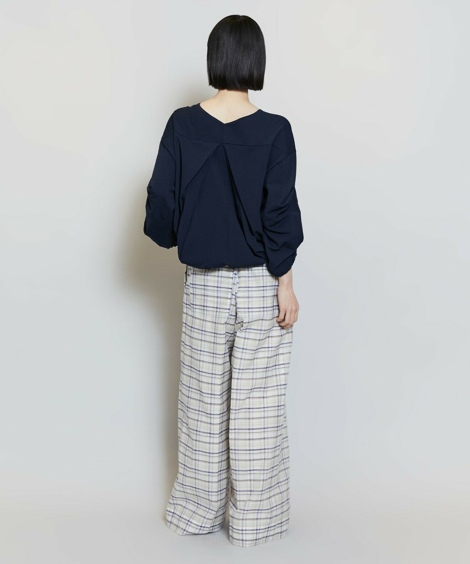 【MOGA】【Lサイズ】キアロスクーロニットトップス 詳細画像 ネイビー 7