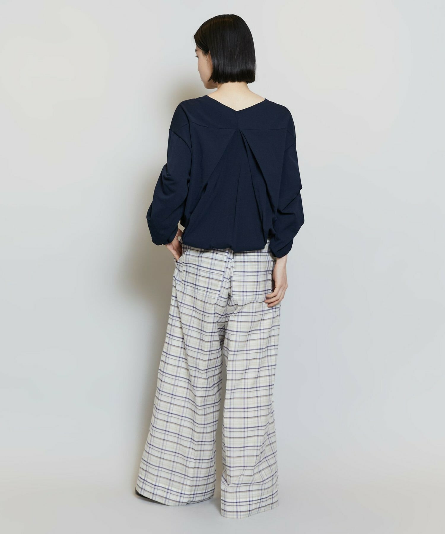 【MOGA】【Lサイズ】キアロスクーロニットトップス 詳細画像 ネイビー 8