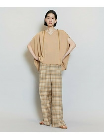 【MOGA】【Lサイズ】レーヨンナイロンクレープギャザーニットトップス 詳細画像 ネイビー 17