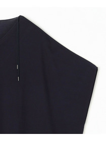 【MOGA】【Lサイズ】レーヨンナイロンクレープギャザーニットトップス 詳細画像 ネイビー 25