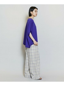 【MOGA】【Lサイズ】レーヨンナイロンクレープギャザーニットトップス 詳細画像 ネイビー 3