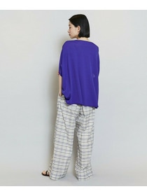 【MOGA】【Lサイズ】レーヨンナイロンクレープギャザーニットトップス 詳細画像 ネイビー 5