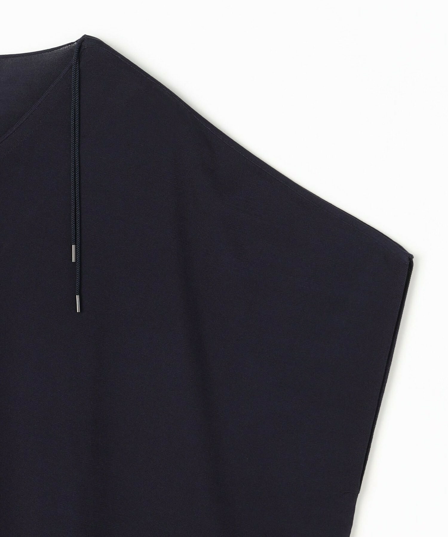 【MOGA】【Lサイズ】レーヨンナイロンクレープギャザーニットトップス 詳細画像 ネイビー 25