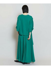 【MOGA】【Lサイズ】フレスカビンテージギャザーフレアースカート 詳細画像 グリーン 5