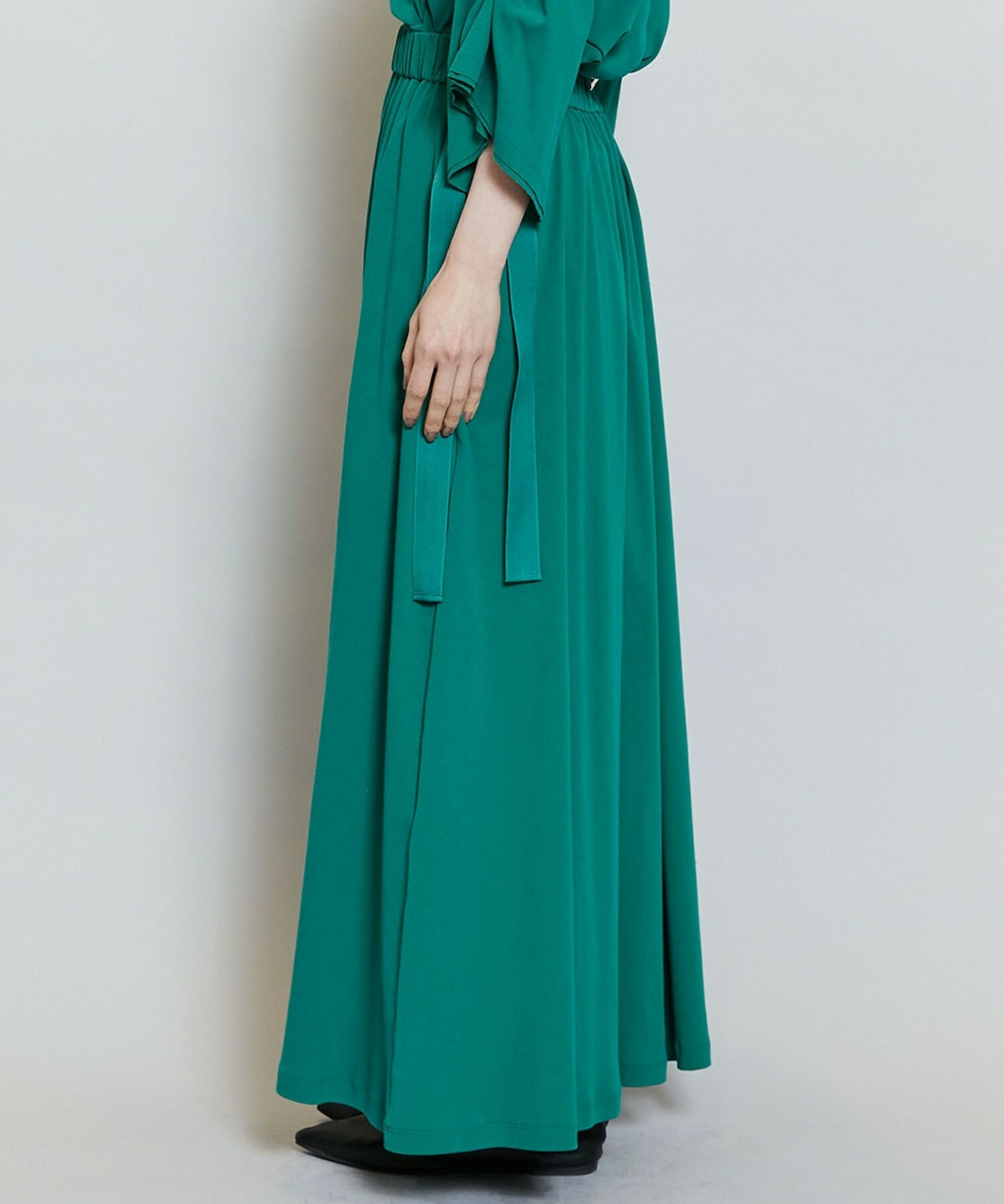 【MOGA】【Lサイズ】フレスカビンテージギャザーフレアースカート 詳細画像 グリーン 10