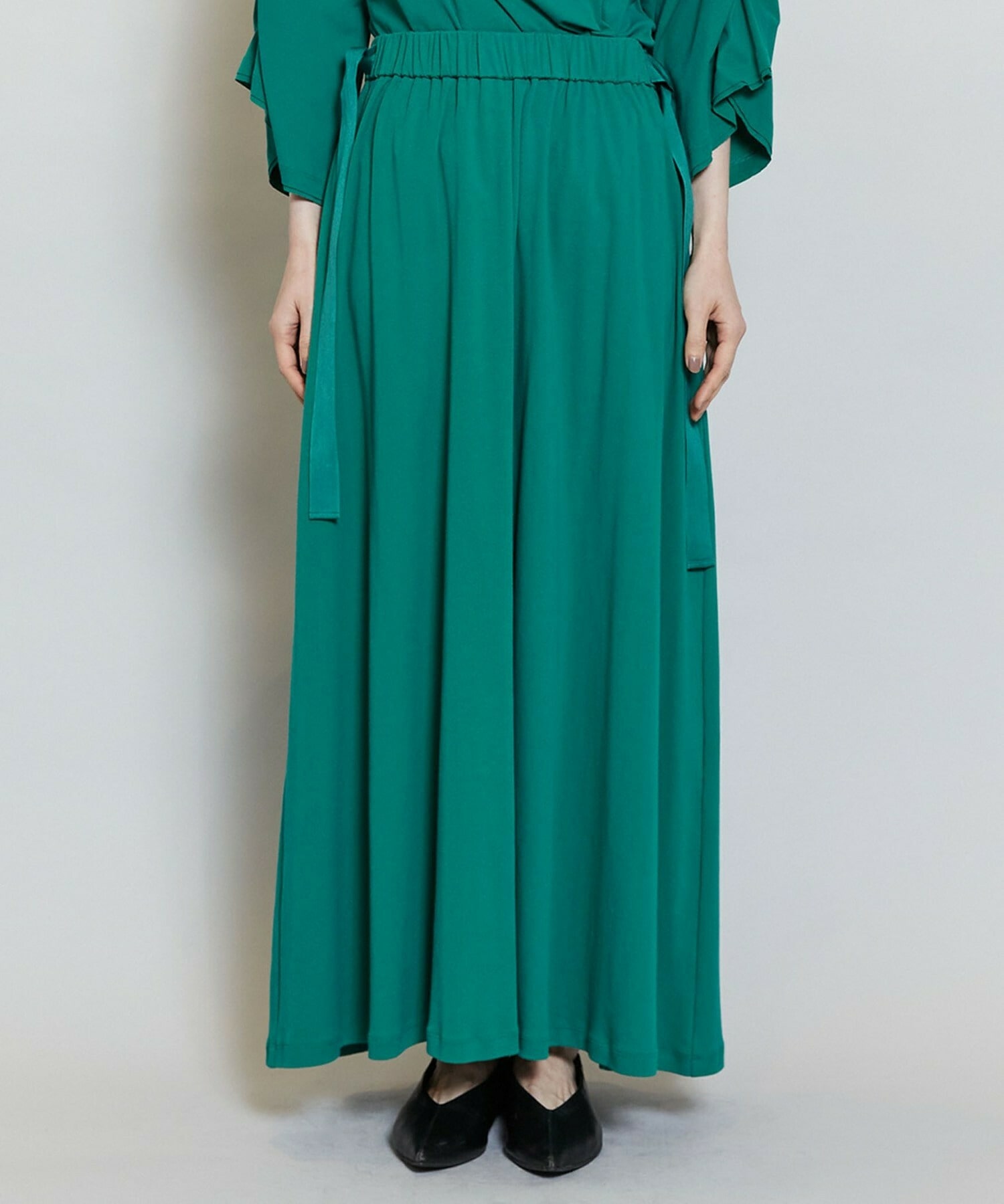 【MOGA】【Lサイズ】フレスカビンテージギャザーフレアースカート 詳細画像 グリーン 9