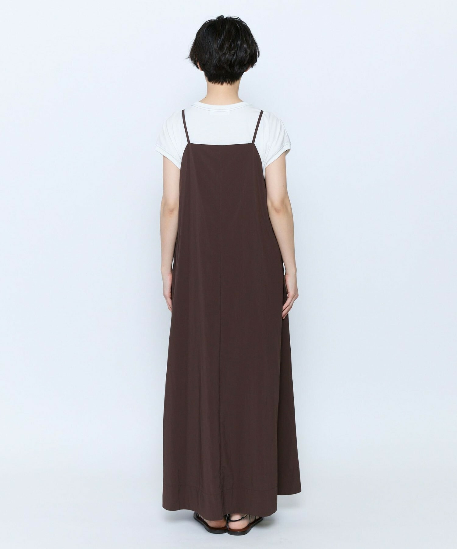 【feerique】【Lサイズ】feerique タスランナイロンAラインキャミワンピース 詳細画像 ブラック 10