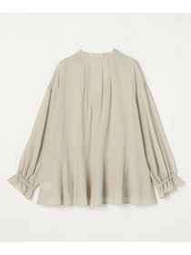 【feerique】【Lサイズ】feerique コットンポリシフォンAラインシルエットブラウス 詳細画像 ダークネイビー 25