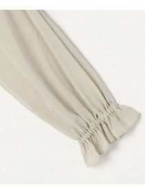 【feerique】【Lサイズ】feerique コットンポリシフォンAラインシルエットブラウス 詳細画像 ダークネイビー 27