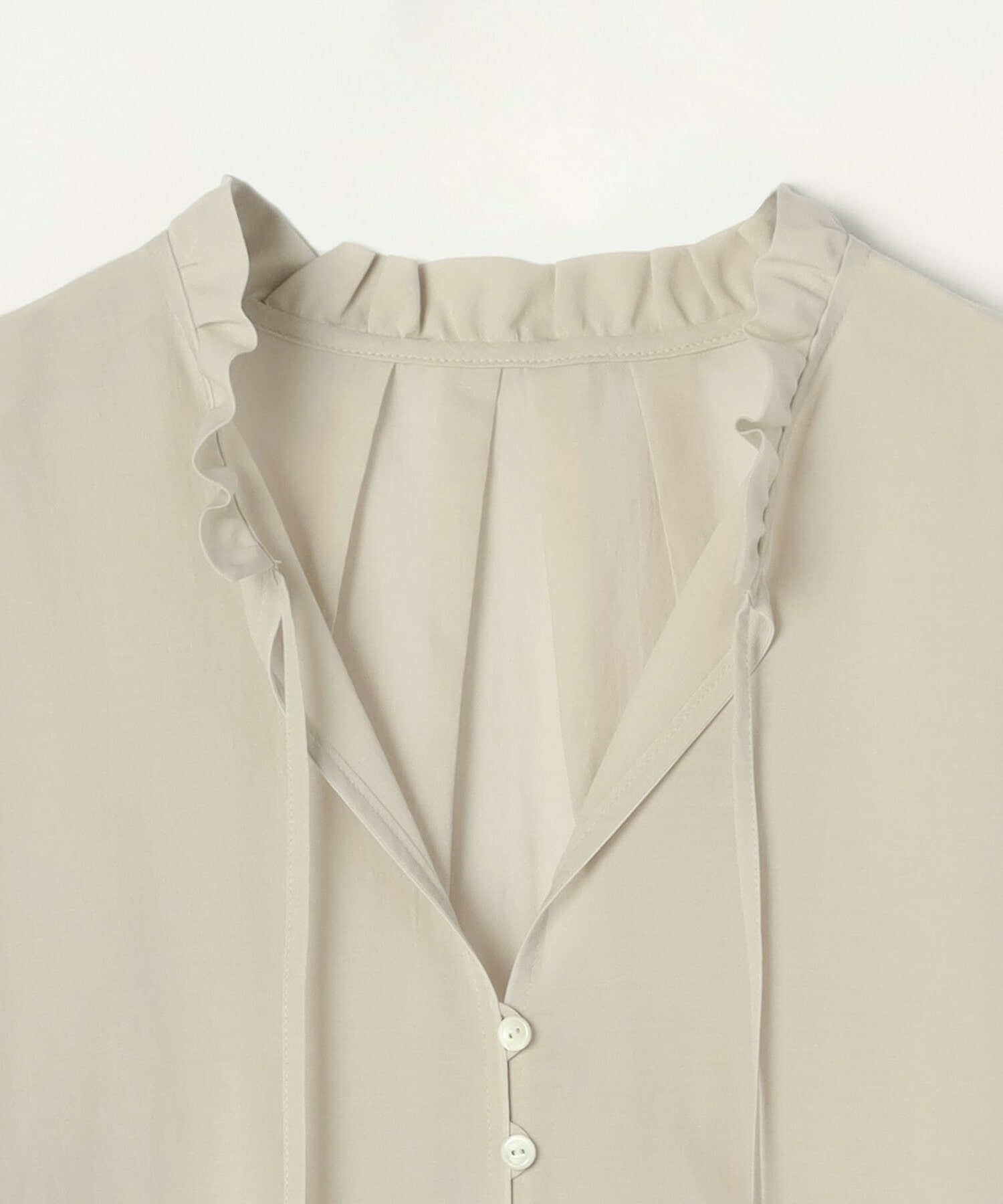 【feerique】【Lサイズ】feerique コットンポリシフォンAラインシルエットブラウス 詳細画像 ダークネイビー 26