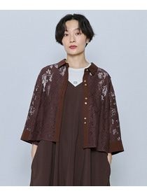 【feerique】【Lサイズ】feerique レースコットン混シャツ 詳細画像 ホワイト 20