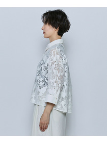 【feerique】【Lサイズ】feerique レースコットン混シャツ 詳細画像 ホワイト 8
