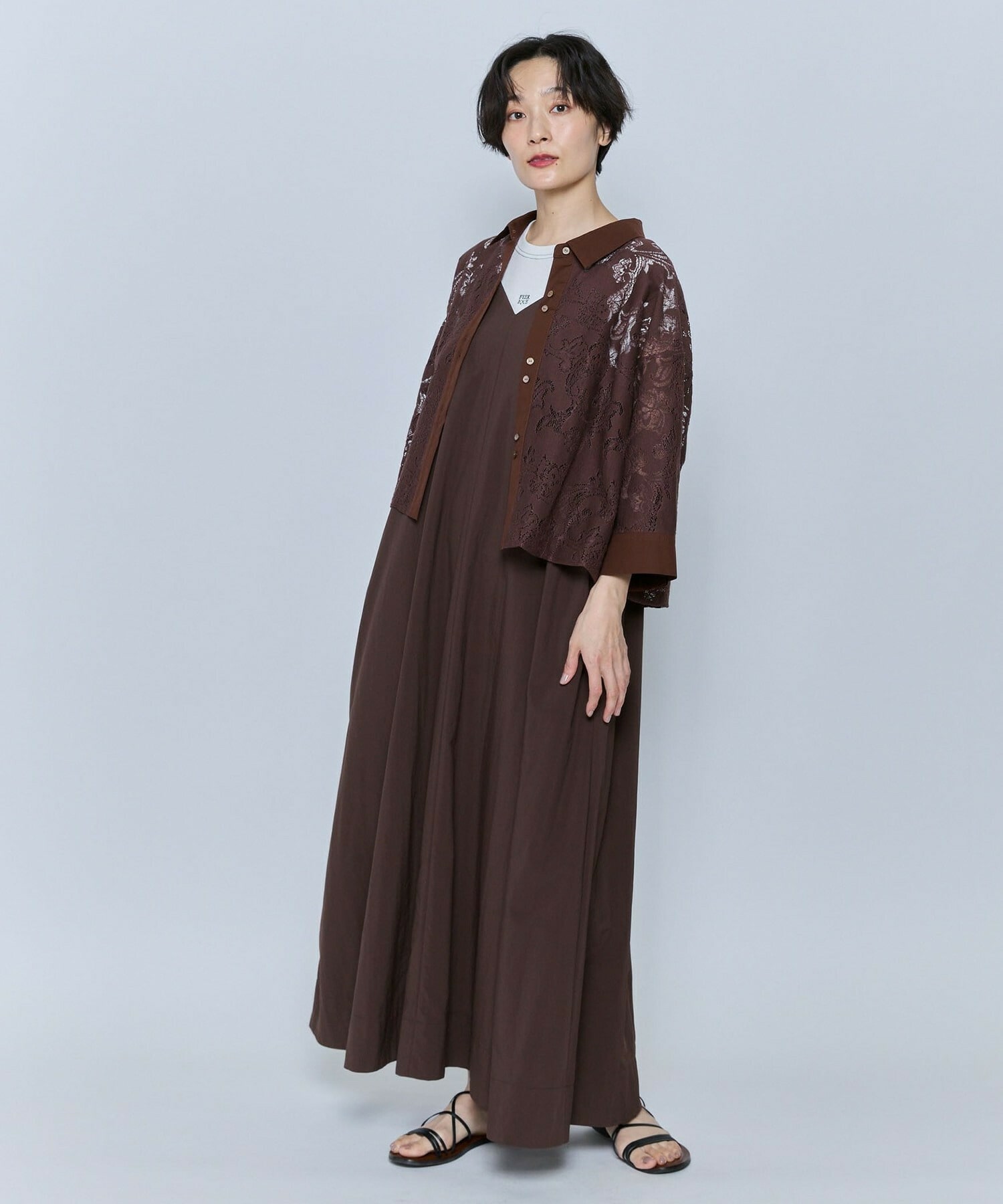 【feerique】【Lサイズ】feerique レースコットン混シャツ 詳細画像 ホワイト 21