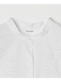 【feerique】【大きいサイズ】feerique カットワークレースフレンチスリーブブラウス 詳細画像 ブラック 21