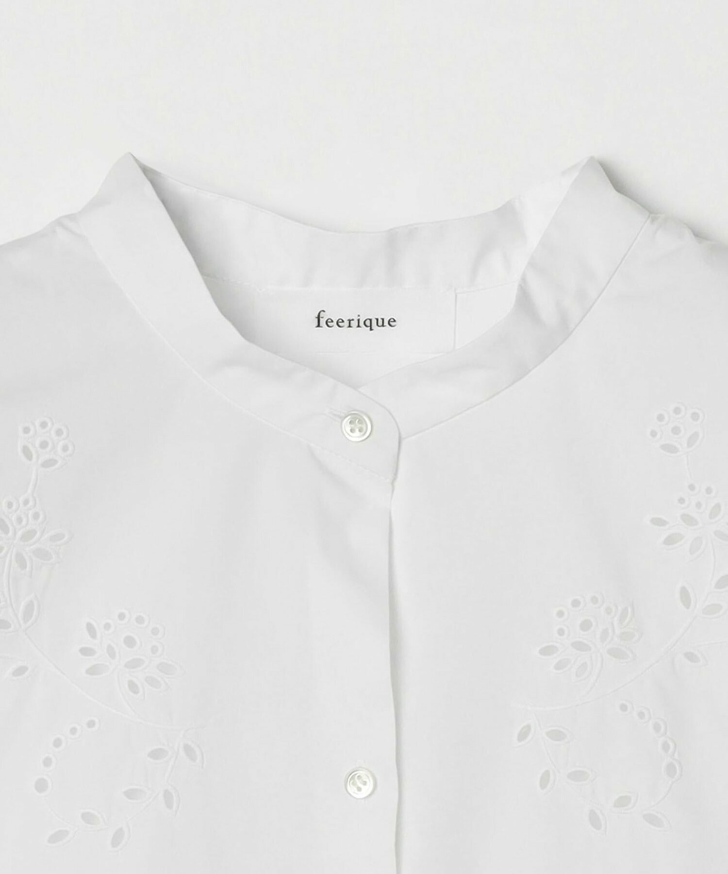 【feerique】【Lサイズ】feerique カットワークレースフレンチスリーブブラウス 詳細画像 ブラック 2