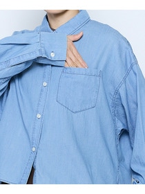 【feerique】【Lサイズ】feerique 3OZデニムシャツ 詳細画像 サックスブルー 11