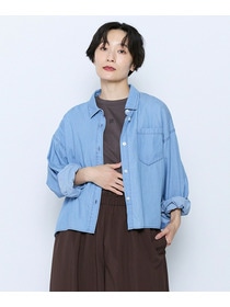 【feerique】【Lサイズ】feerique 3OZデニムシャツ 詳細画像 サックスブルー 13