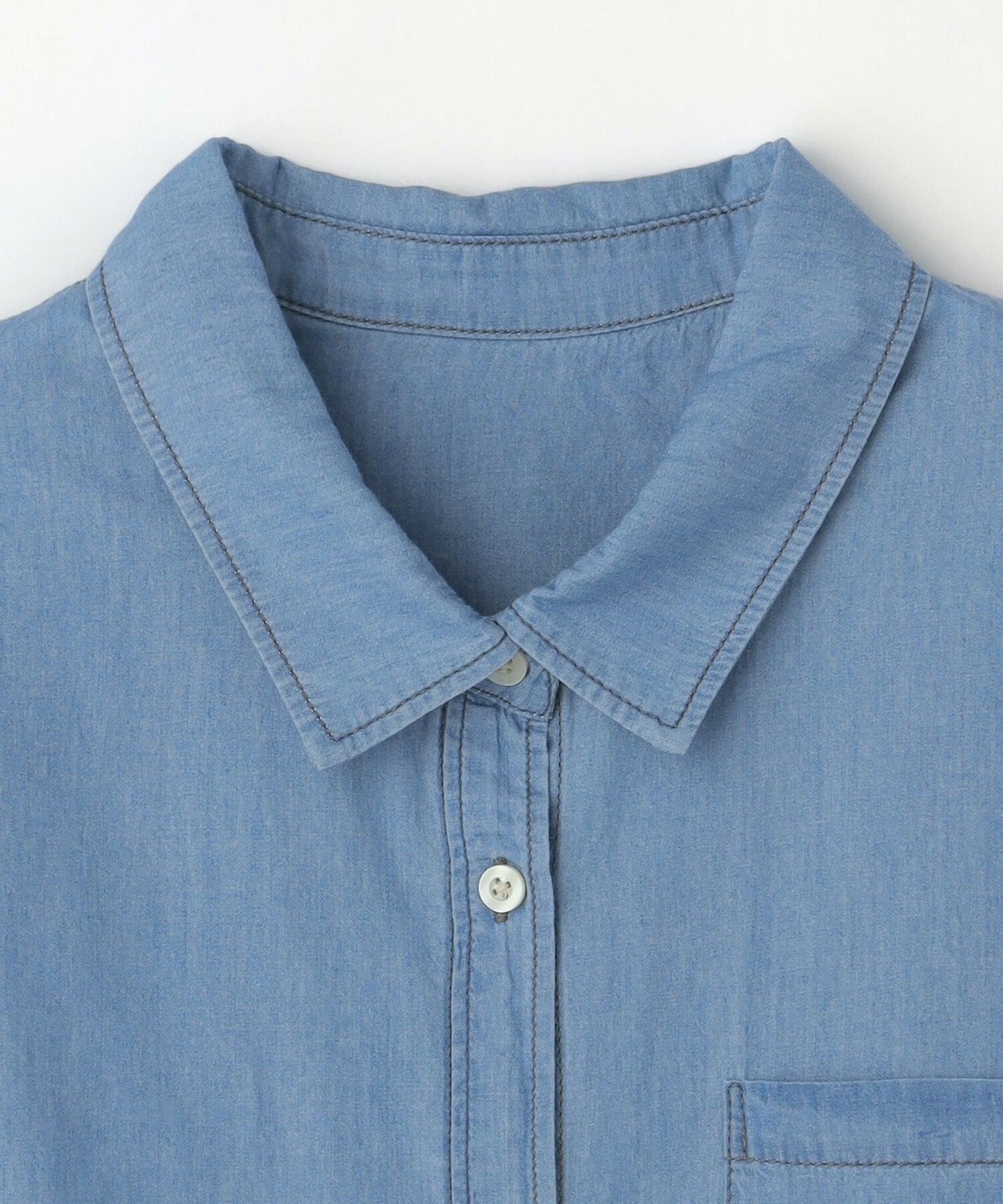 【feerique】【Lサイズ】feerique 3OZデニムシャツ 詳細画像 サックスブルー 2