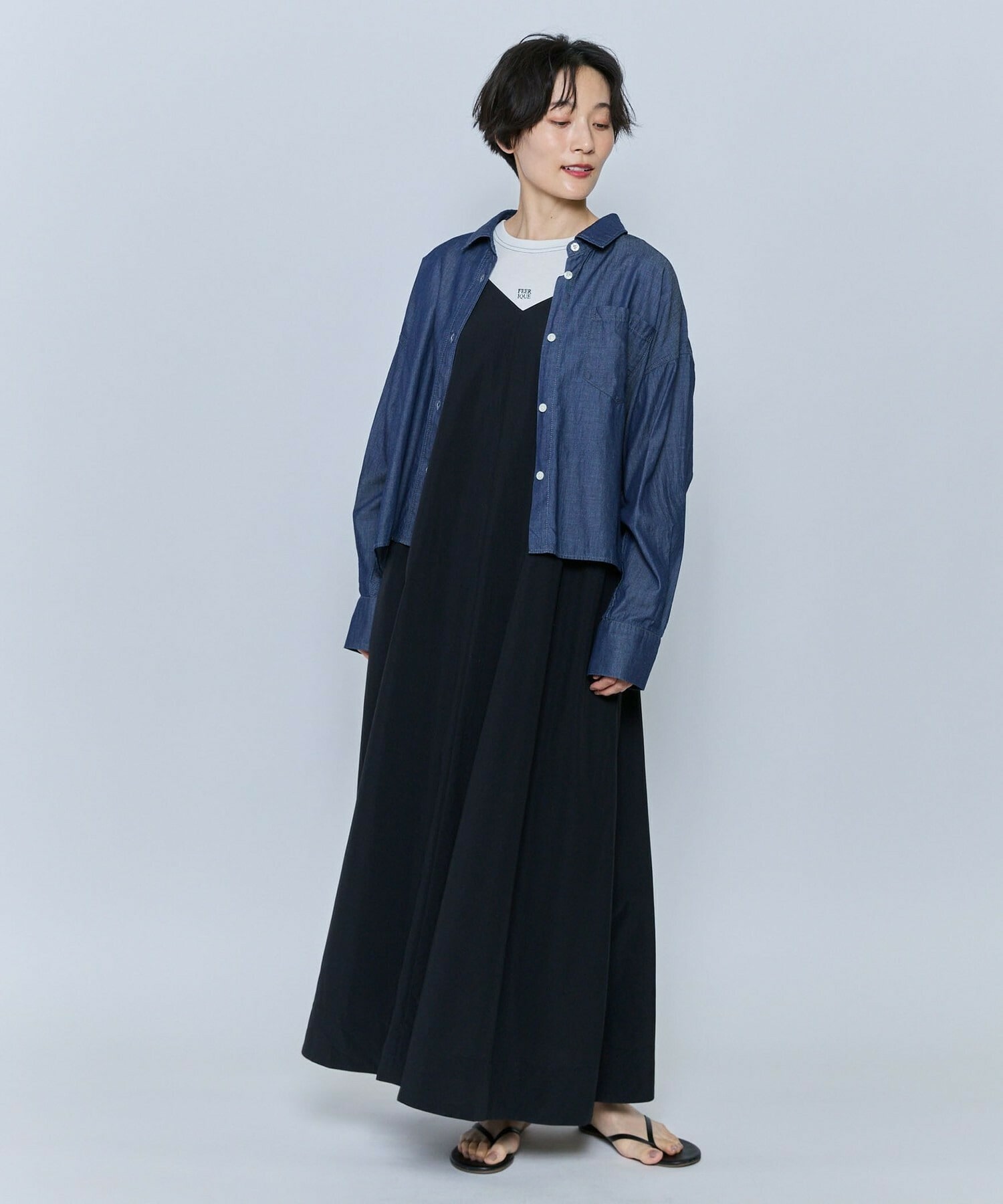 【feerique】【Lサイズ】feerique 3OZデニムシャツ 詳細画像 サックスブルー 20