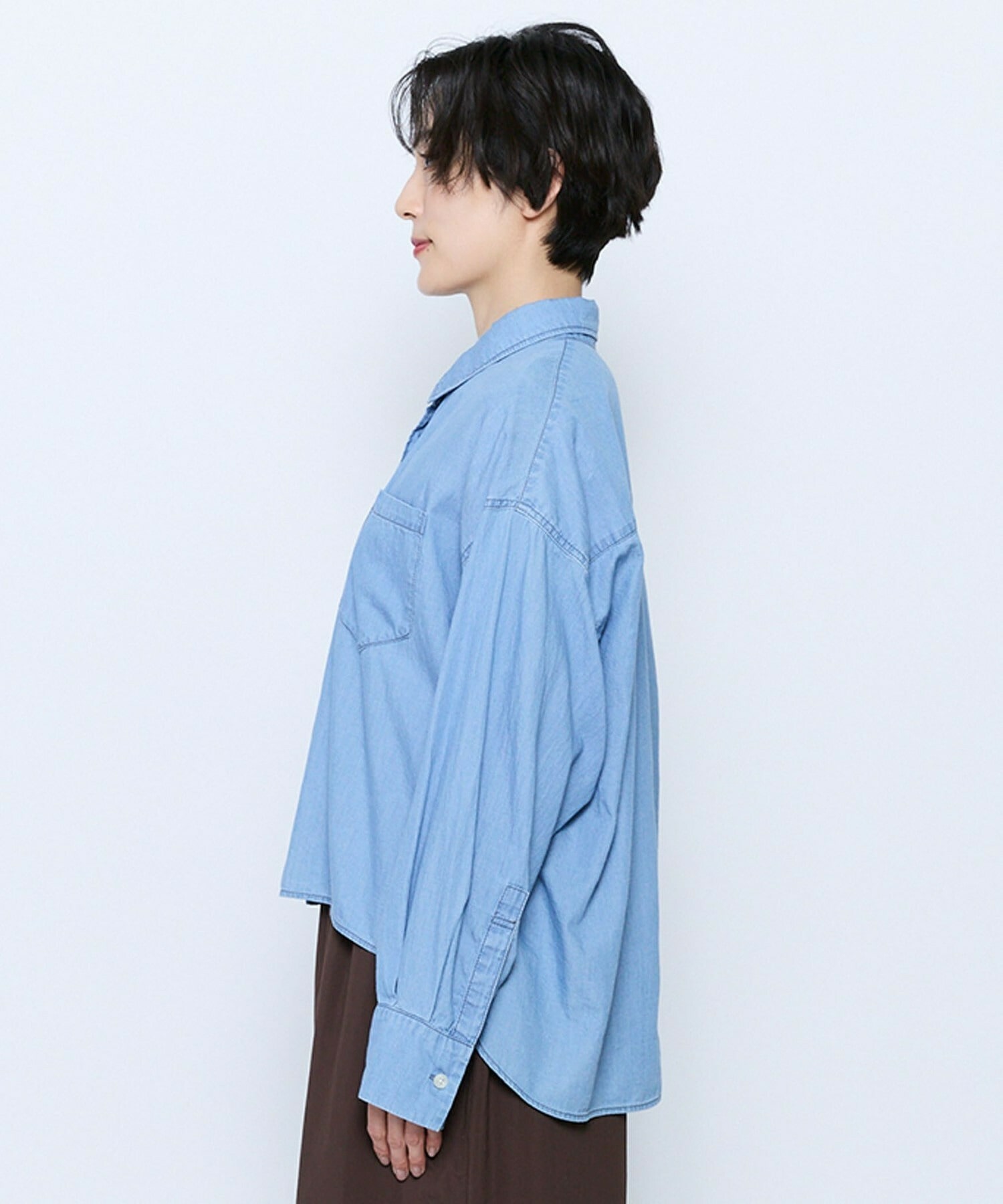 【feerique】【Lサイズ】feerique 3OZデニムシャツ 詳細画像 サックスブルー 8