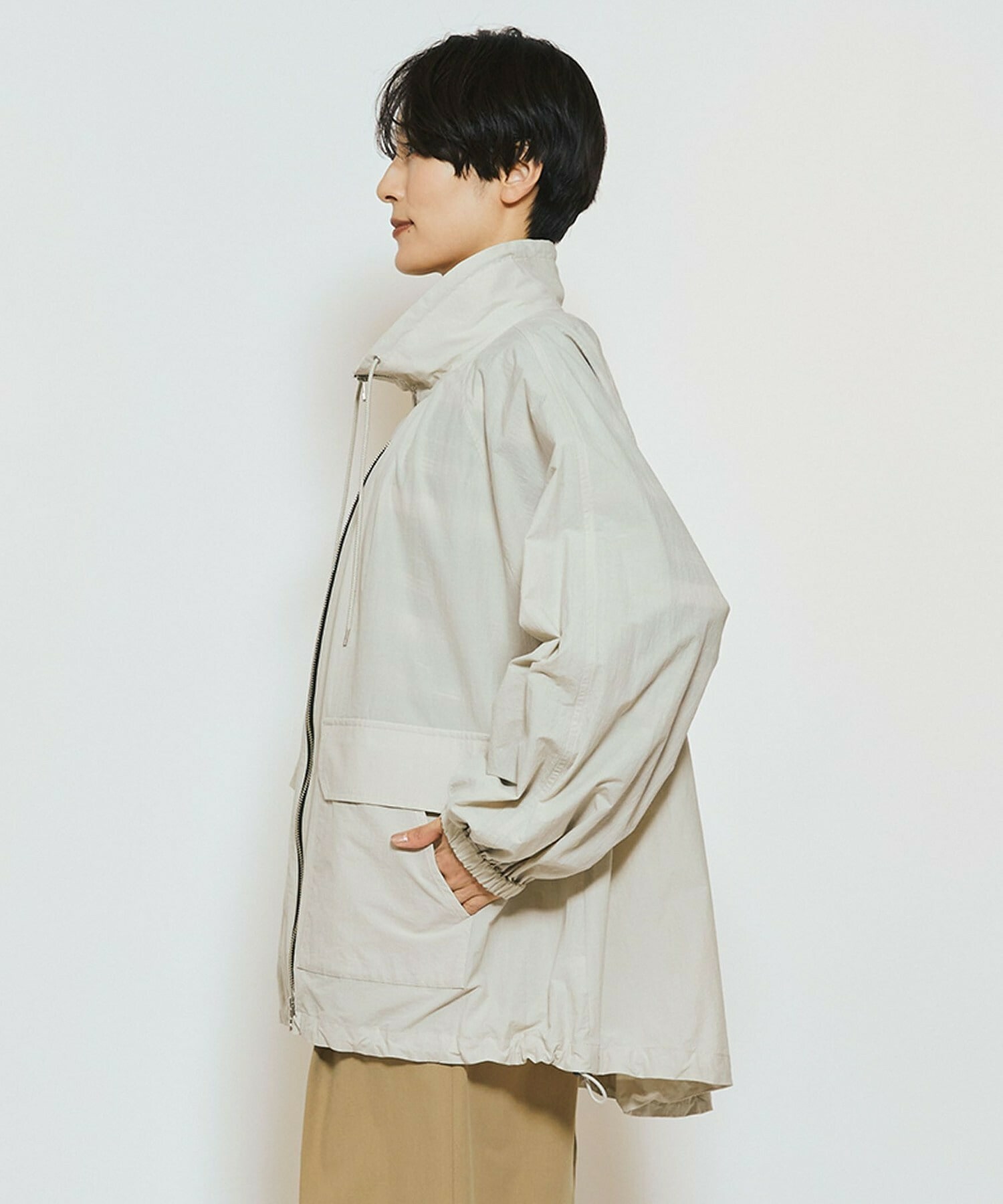 【feerique】【Lサイズ】feerique 綿ナイロンクロスマウンテンパーカー 詳細画像 ベージュ 20