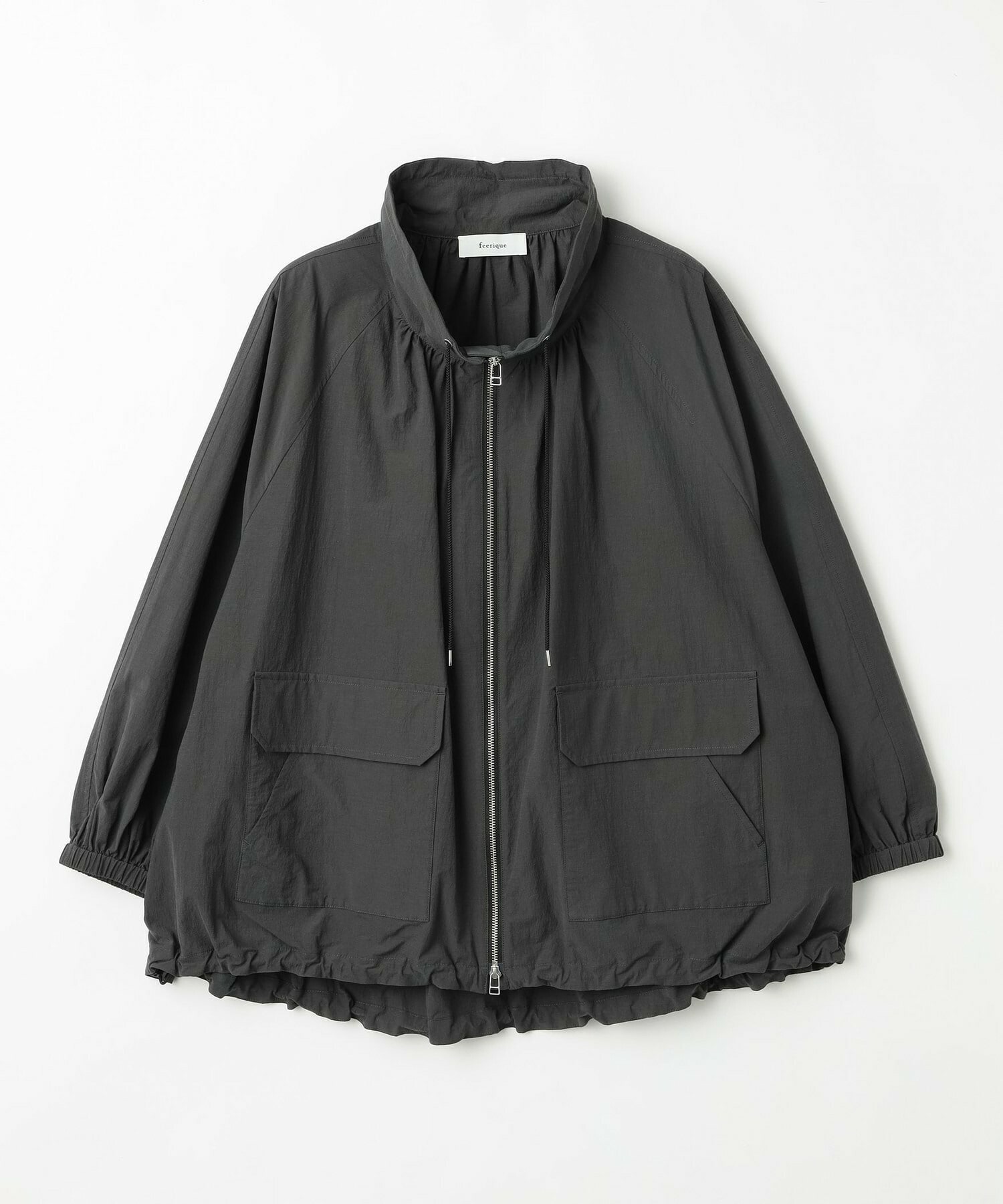 【feerique】【Lサイズ】feerique 綿ナイロンクロスマウンテンパーカー 詳細画像 チャコールグレー 1