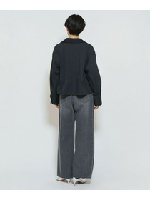 【feerique】【Lサイズ】feerique カラミツイードノーカラージャケット 詳細画像 ブラック 6