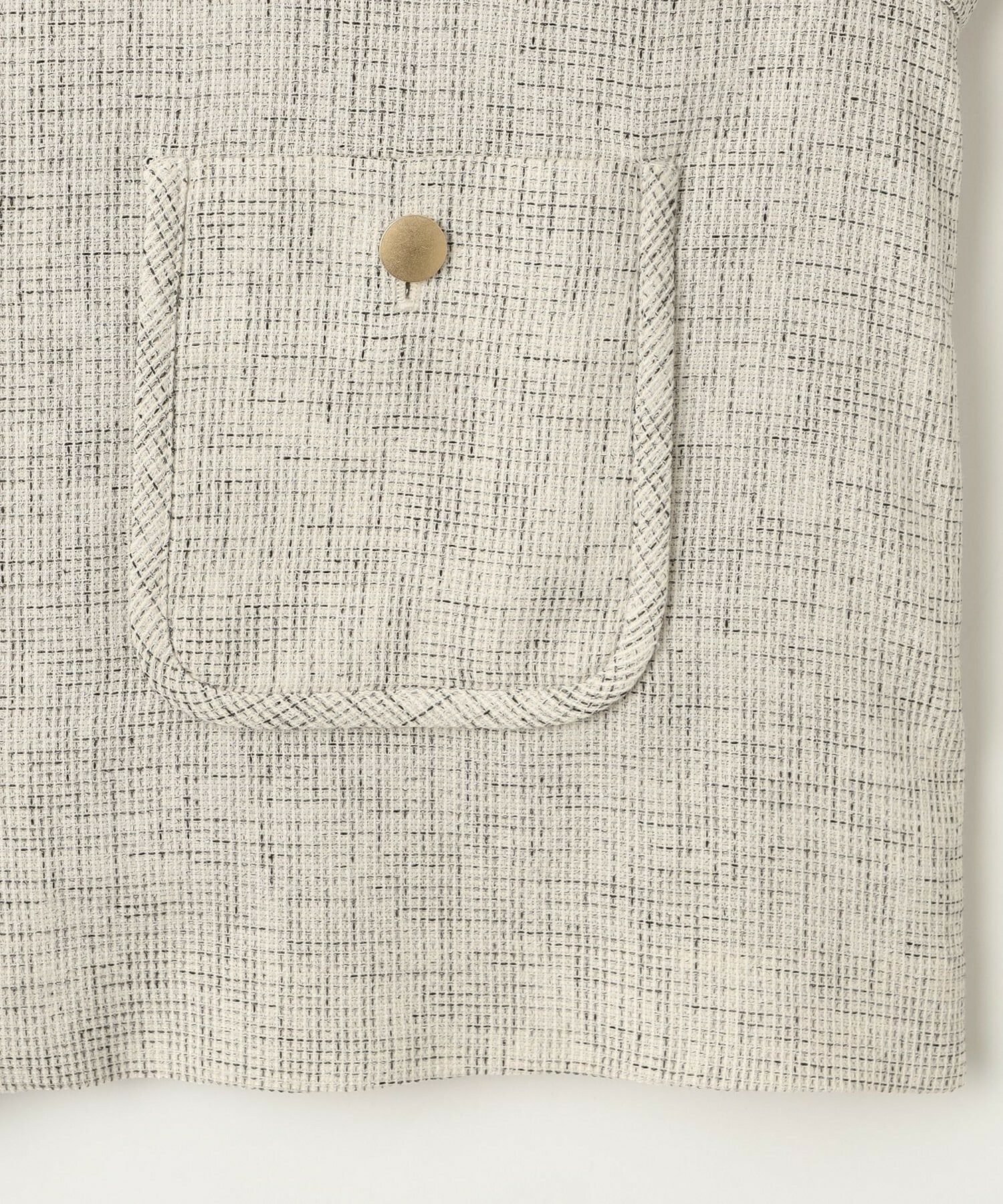 【feerique】【Lサイズ】feerique カラミツイードノーカラージャケット 詳細画像 ブラック 27