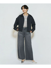 【feerique】【Lサイズ】feerique ポリエステルツイルワイドクロップドジャケット 詳細画像 ベージュ 1