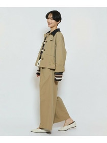 【feerique】【Lサイズ】feerique ポリエステルツイルワイドクロップドジャケット 詳細画像 ベージュ 11