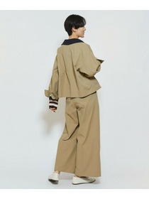 【feerique】【Lサイズ】feerique ポリエステルツイルワイドクロップドジャケット 詳細画像 ベージュ 13