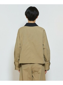 【feerique】【Lサイズ】feerique ポリエステルツイルワイドクロップドジャケット 詳細画像 ベージュ 18