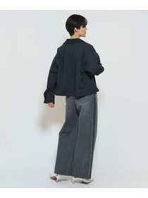 【feerique】【Lサイズ】feerique ポリエステルツイルワイドクロップドジャケット 詳細画像 ベージュ 7