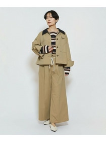 【feerique】【Lサイズ】feerique ポリエステルツイルワイドクロップドジャケット 詳細画像 ベージュ 8