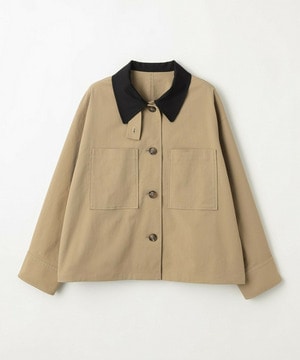 【feerique】【Lサイズ】feerique ポリエステルツイルワイドクロップドジャケット 詳細画像 ベージュ 1