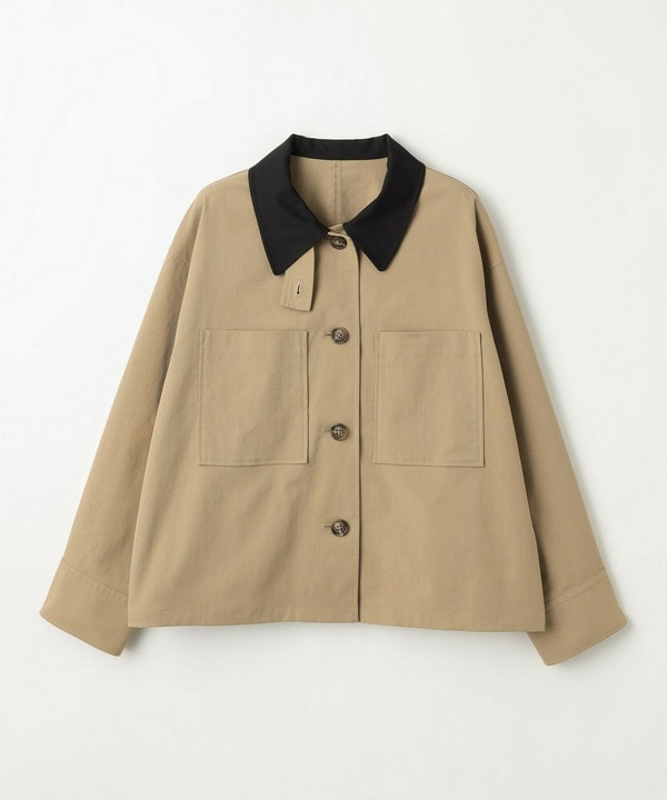 【Lサイズ】feerique ポリエステルツイルワイドクロップドジャケット【Lサイズ】feerique ポリエステルツイルワイドクロップドジャケット