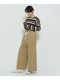 【feerique】【Lサイズ】feerique ポリエステルツイルワイドチノパンツ 詳細画像 チャコールグレー 14