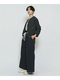 【feerique】【Lサイズ】feerique ポリエステルツイルワイドチノパンツ 詳細画像 チャコールグレー 3