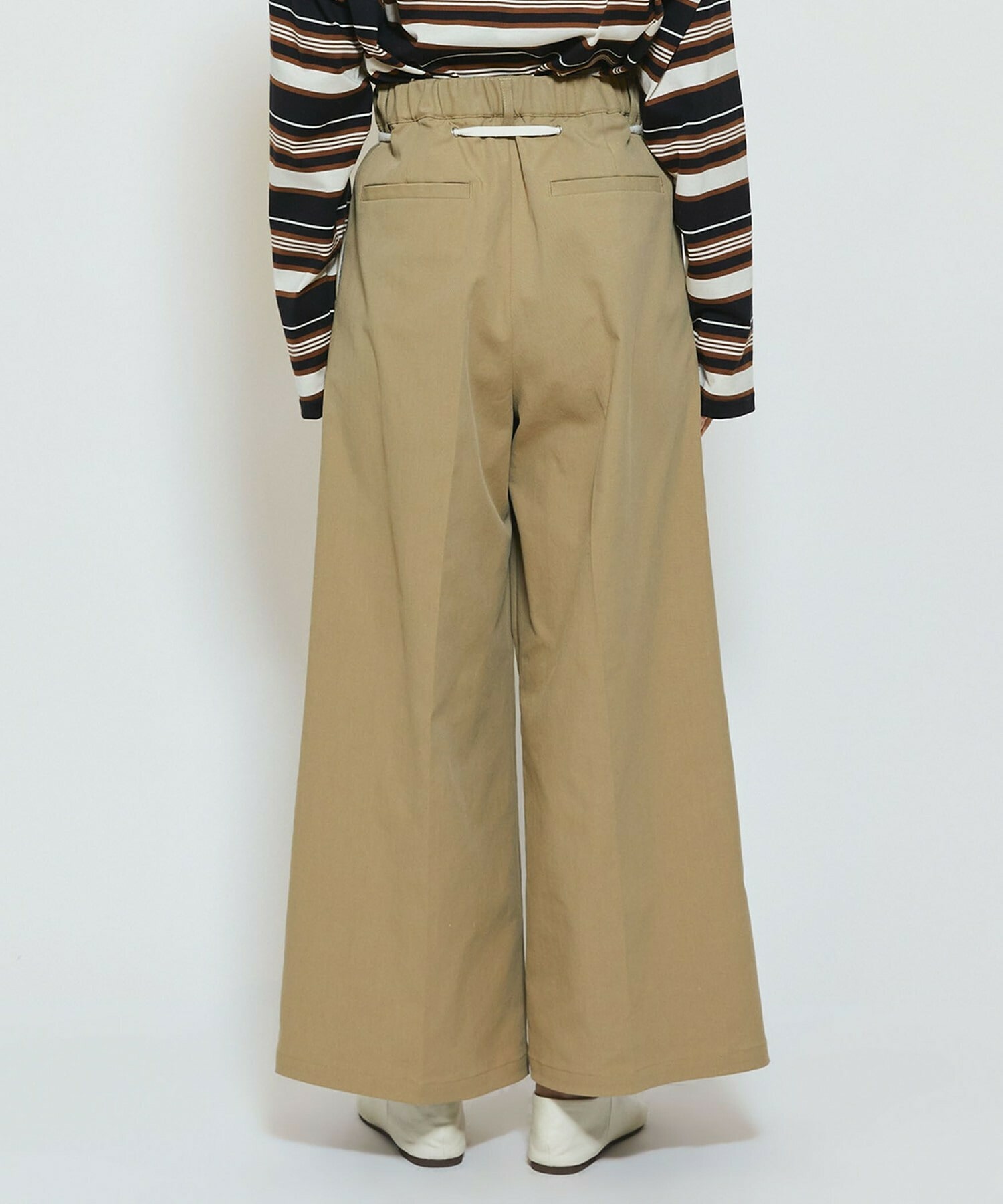 【feerique】【Lサイズ】feerique ポリエステルツイルワイドチノパンツ 詳細画像 チャコールグレー 20