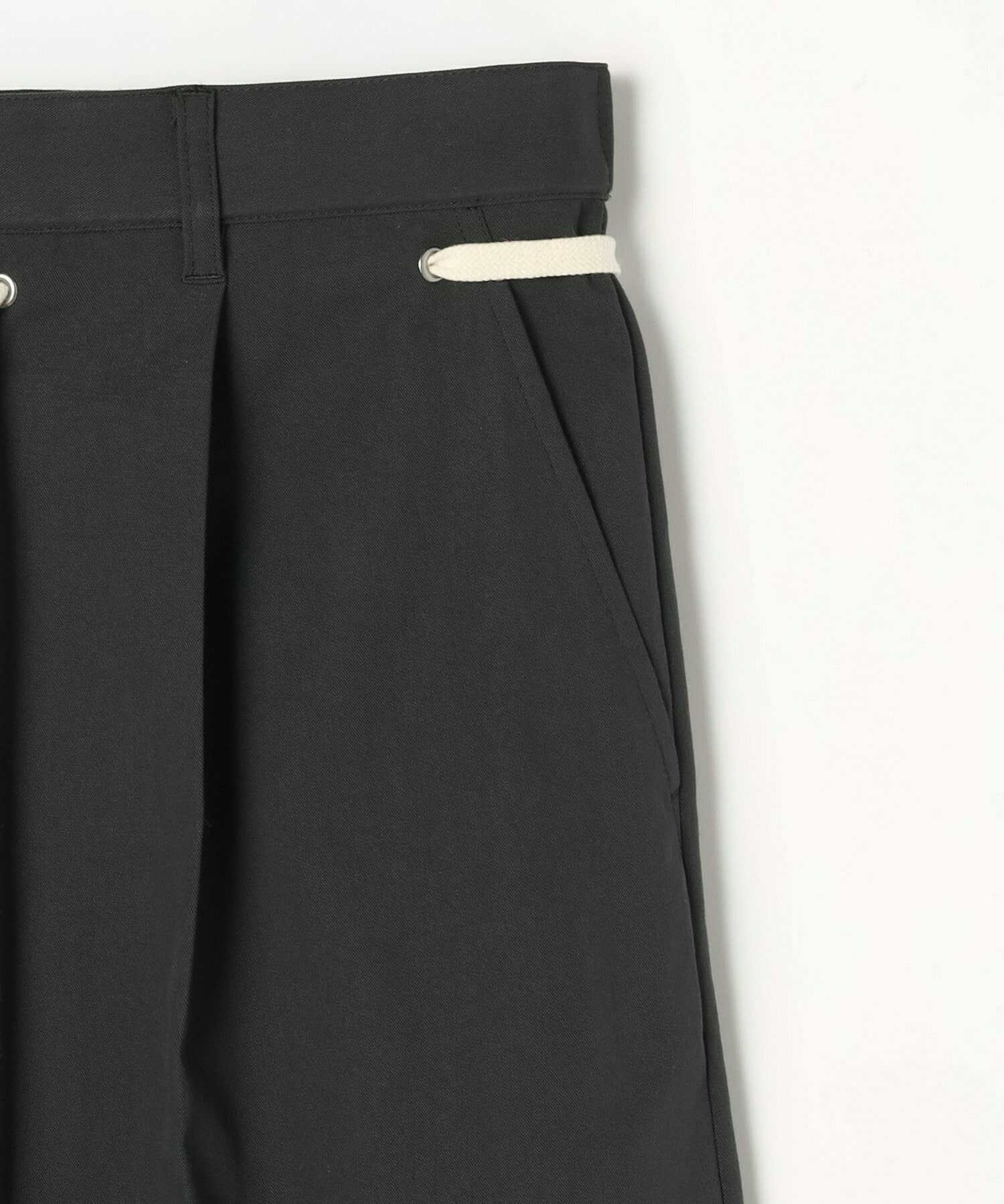 【feerique】【Lサイズ】feerique ポリエステルツイルワイドチノパンツ 詳細画像 チャコールグレー 26