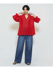 【feerique】【Lサイズ】feerique ラインデニムパンツ 詳細画像 ブルー 12