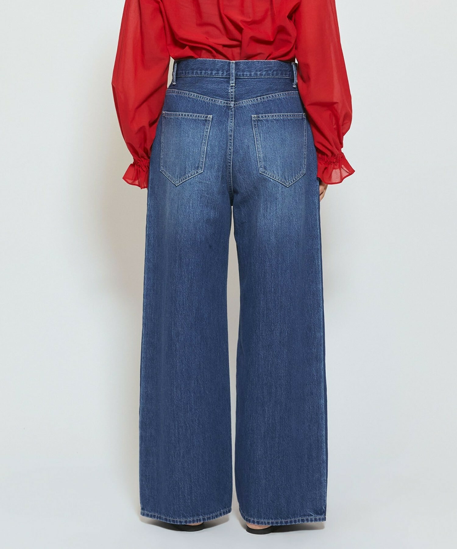 【feerique】【Lサイズ】feerique ラインデニムパンツ 詳細画像 ブルー 22