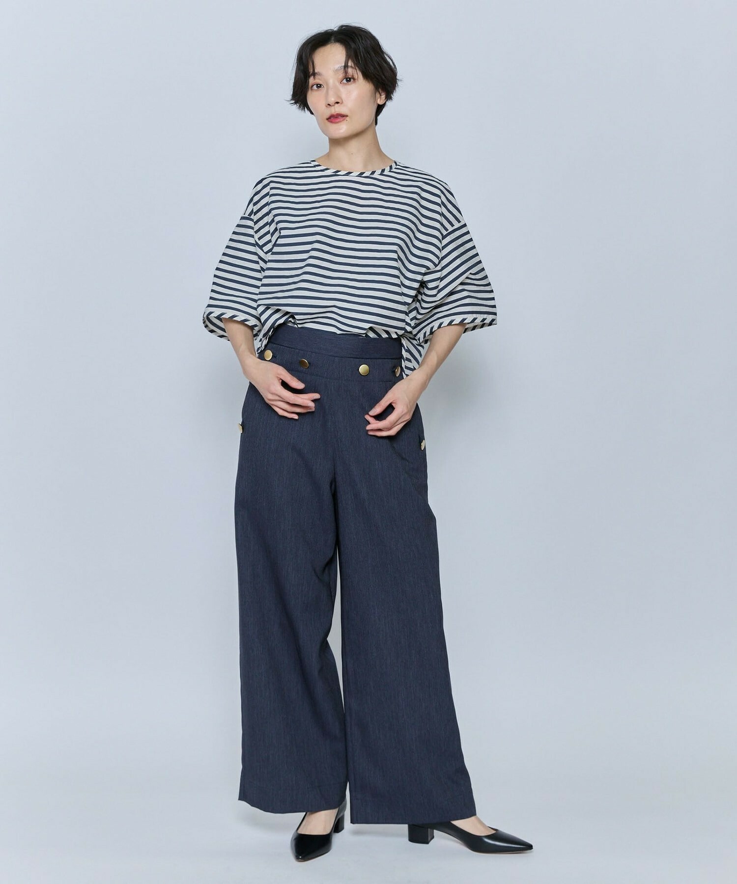 【feerique】【Lサイズ】feerique テクニカルデニムパンツ 詳細画像 ネイビー 17
