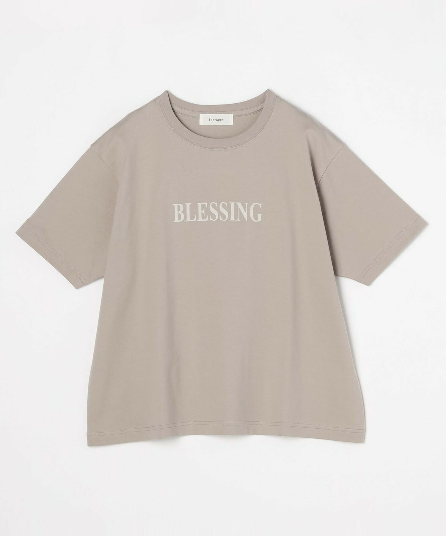 【feerique】【Lサイズ】feerique ロゴプリントTシャツ 詳細画像 グレー系その他 1