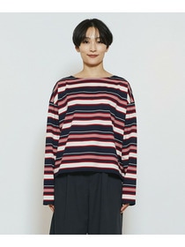 【feerique】【Lサイズ】feerique マルチボーダーワイドプルオーバーT 詳細画像 レッド系その他 20