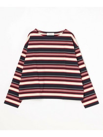 【feerique】【Lサイズ】feerique マルチボーダーワイドプルオーバーT 詳細画像 レッド系その他 23