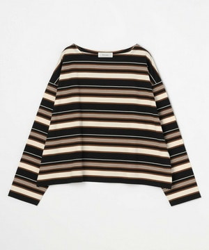 【feerique】【Lサイズ】feerique マルチボーダーワイドプルオーバーT 詳細画像 ブラック系その他 1