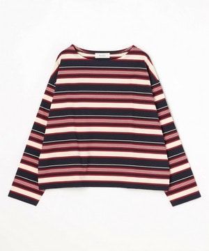 【feerique】【Lサイズ】feerique マルチボーダーワイドプルオーバーT 詳細画像 レッド系その他 1